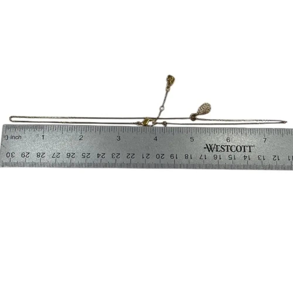 Swarovski Gold Tone Pave Pendant Necklace - Picture 9 of 9